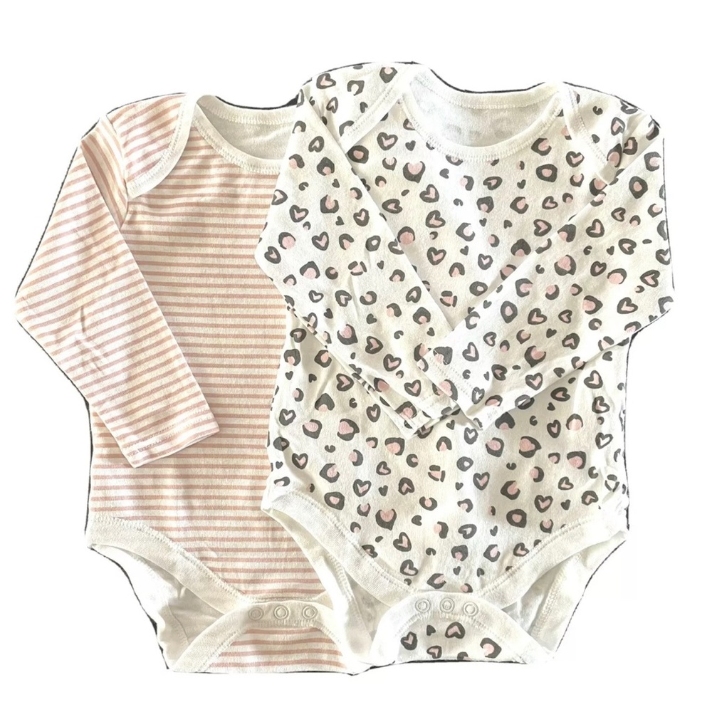 9-12 month Long sleeve bodysuits bundle of two